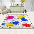 thumbnail image 1 of Abstract Watercolor Splash 63''x48'' Plush Memory Foam Bath Mat, Soft, Absorbent, Non Slip, Durable, 1 of 7