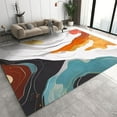 thumbnail image 1 of Abstract Watercolor Stripes Area Carpet, Modern Art Nordic Style Room Rugs for Bedroom, Noise Reduction Carpet Does Not Damage The Floor Apply to Door Mats Porch Hotels 4x5ft, 1 of 7