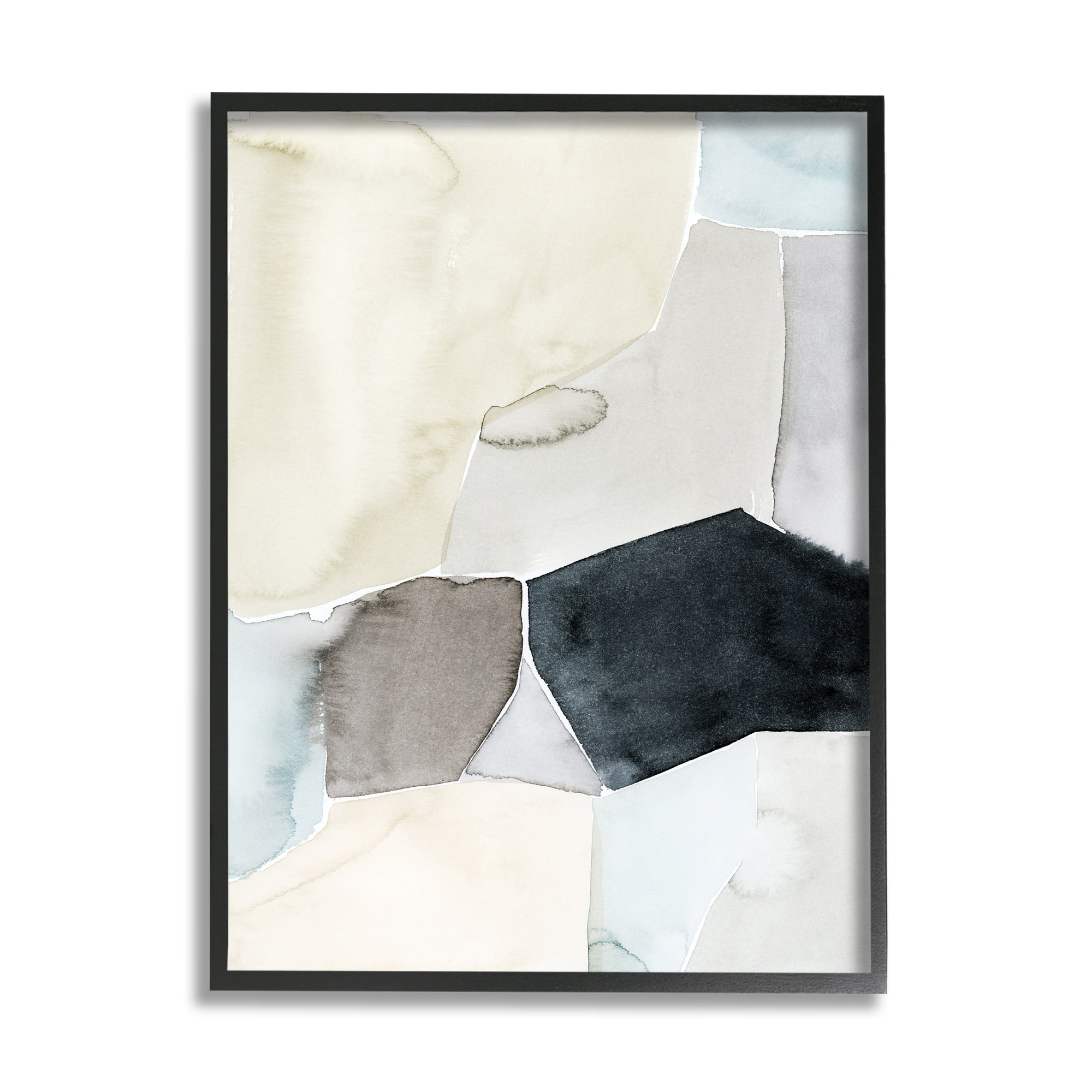 Stupell Industries Abstract Watercolor Shapes Green Blue Black,16 x 20,Designed by Grace Popp