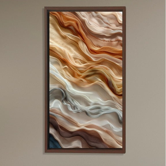 Abstract Wave Art, Earth Tone Fluid Texture Wall Decor, Modern Flowing Lines for Living Room or Office Natural Harmony Poster Decor, Size 12x18 UNFFRAMED F03.1.8l1425