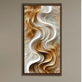 thumbnail image 1 of Abstract Wave Art, Modern Gold and Beige Wall Decor, Textured Fluid Flow Artwork for Living Room, Elegant Home Accent Poster Decor, Size 8x12 UNFFRAMED F03.1.8l1447, 1 of 3