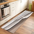 thumbnail image 1 of Abstract Wave Effect Runner Rugs 2x6 ft Gary Brown Gradient Beach Washable Hallway Rugs Non-Slip Floor Mats Absorbent Carpet Bedside Runners for Bedroom Kitchen Bathroom Laundry Room, 1 of 9