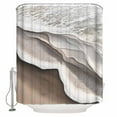 thumbnail image 1 of Abstract Wave Effect Shower Curtain, 72" x 72", Gary Brown Gradient Beach Waterproof Bathroom Curtain Washable Shower Curtain Set with 12 Hooks, 1 of 6