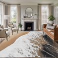 thumbnail image 1 of Abstract Wave Effect Washable Living Room Rugs 5'x8', Brown Gradient Beach Low Pile Throw Large Area Rug Non-Slip Sturdy Edge Binding Carpet for Living Room Kitchen Office, 1 of 9