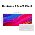 Abstract Wave Pattern Mouse Pad 31.5 x 11.82 Inches Rubber Desk Mat for ...