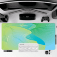 Abstract Wave Pattern Mouse Pad 35.4 x 15.8 inches Rubber Desk Mat for ...
