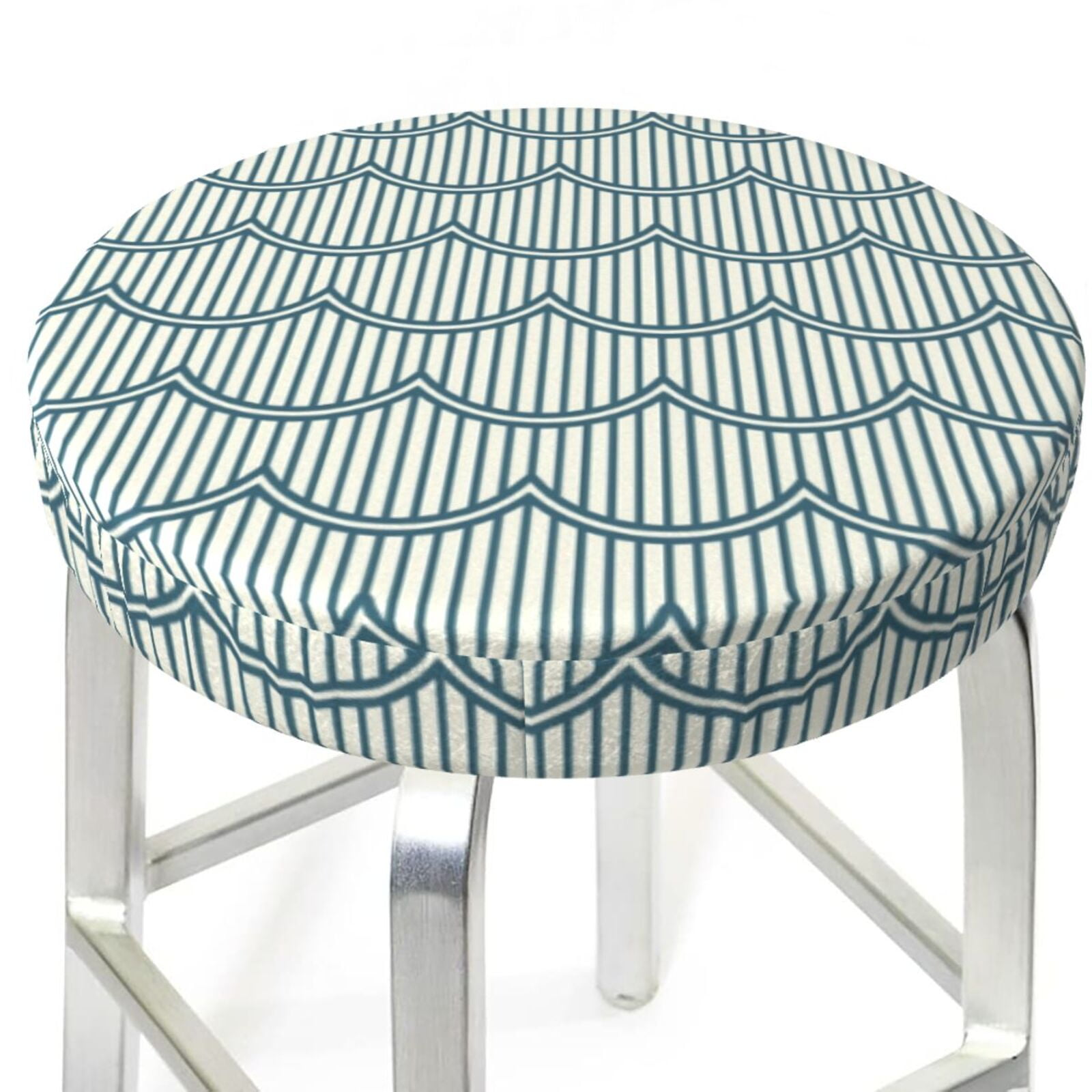 Abstract Wave Pattern Stool Covers Round Bar Stool Covers, Round Bar