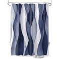 thumbnail image 1 of Abstract Wave Pattern Texture Shower Curtain, Navy Blue Bathroom Decor Curtains Set with Hooks, Waterproof Fabric Home Accessories， 60 X 72 Inch Long, 1 of 6
