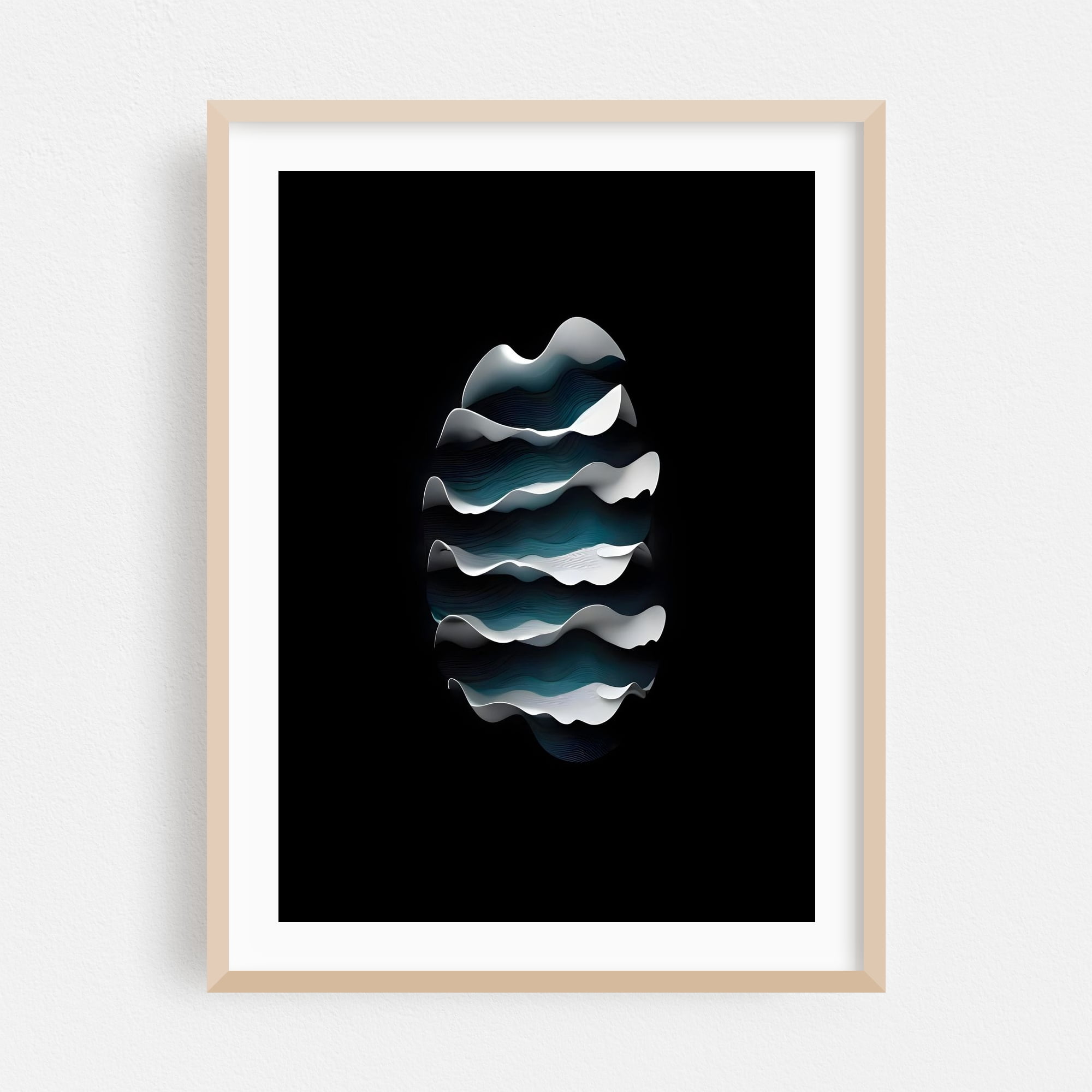 Abstract Wave Sculpture - Photography Abstract Minimalist Modern Art ...