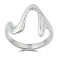 thumbnail image 1 of Abstract Wave Signal Tribal Twisted Ring .925 Sterling Silver Band Jewelry Female Male Unisex Size 9, 1 of 4
