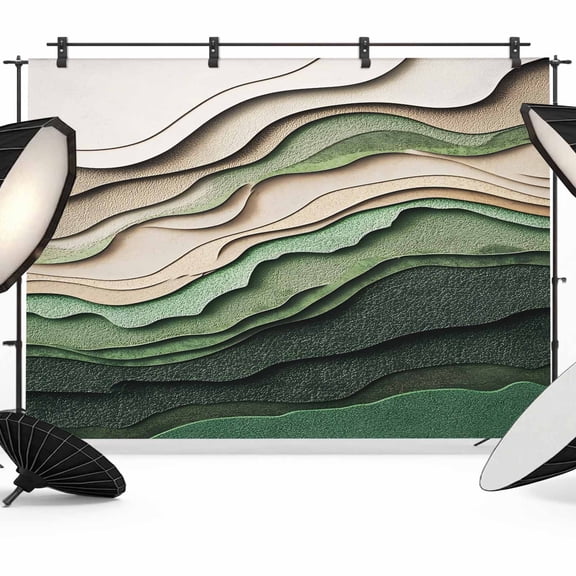 Abstract Wave Texture Backdrop for Photography, Retro Watercolor Bump Photo Backdrop Portrait Background Party Banner Photo Backgrounds for Studio Booth Props, 7x5ft