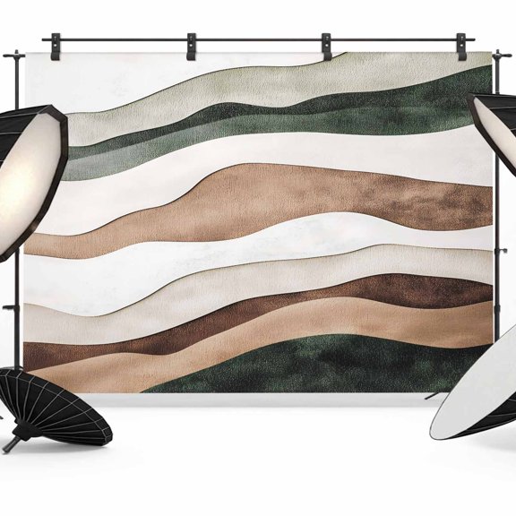 Abstract Wave Texture Backdrop for Photography, Vintage Brown Turquoise Bump Photo Backdrop Portrait Background Party Banner Photo Backgrounds for Studio Booth Props, 7x5ft