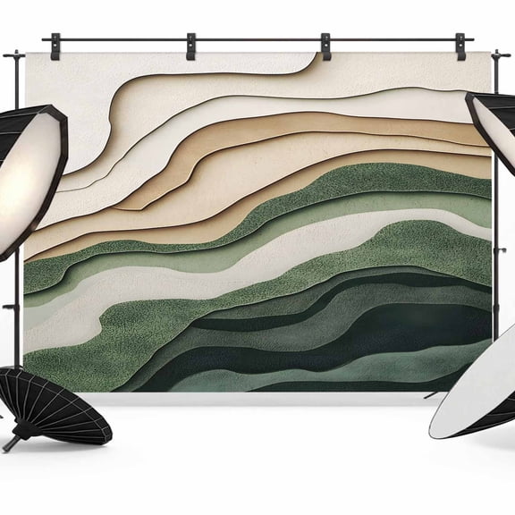 Abstract Wave Texture Backdrop for Photography, Vintage Watercolor Bump Photo Backdrop Portrait Background Party Banner Photo Backgrounds for Studio Booth Props, 7x5ft