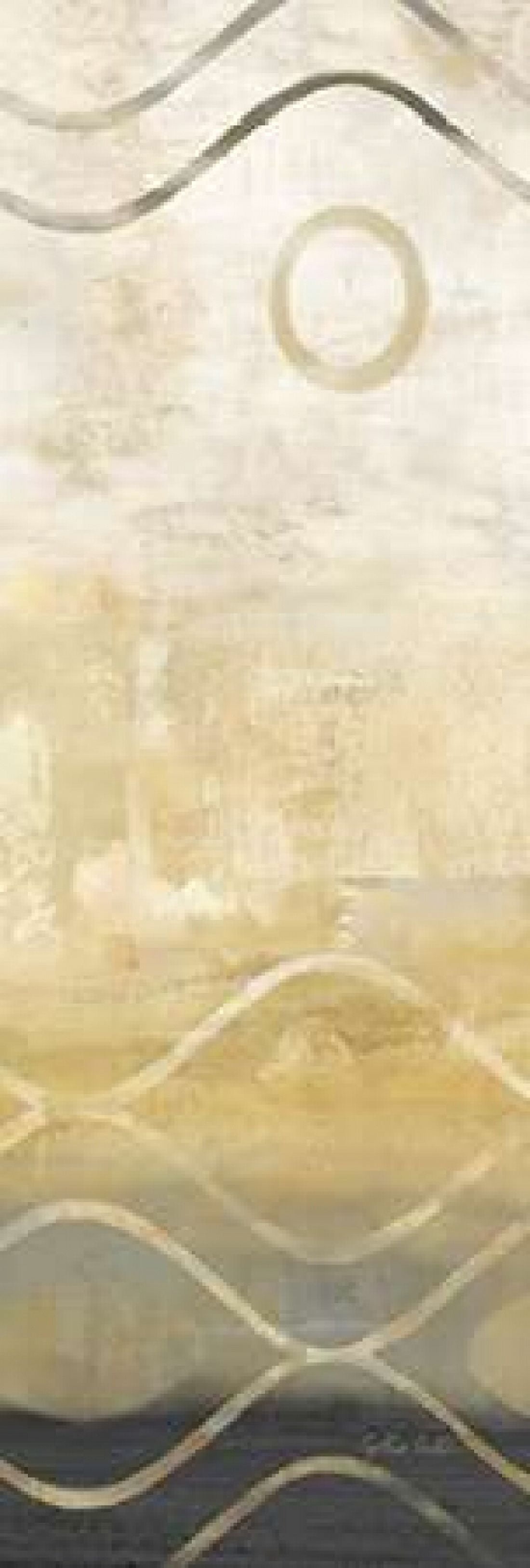 Abstract Waves Black-Gold Panel II Canvas Art - Cynthia Coulter (8 x 24)