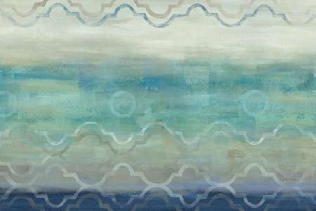 Abstract Waves Blue-Gray Landscape Canvas Art - Cynthia Coulter (24 x 36)