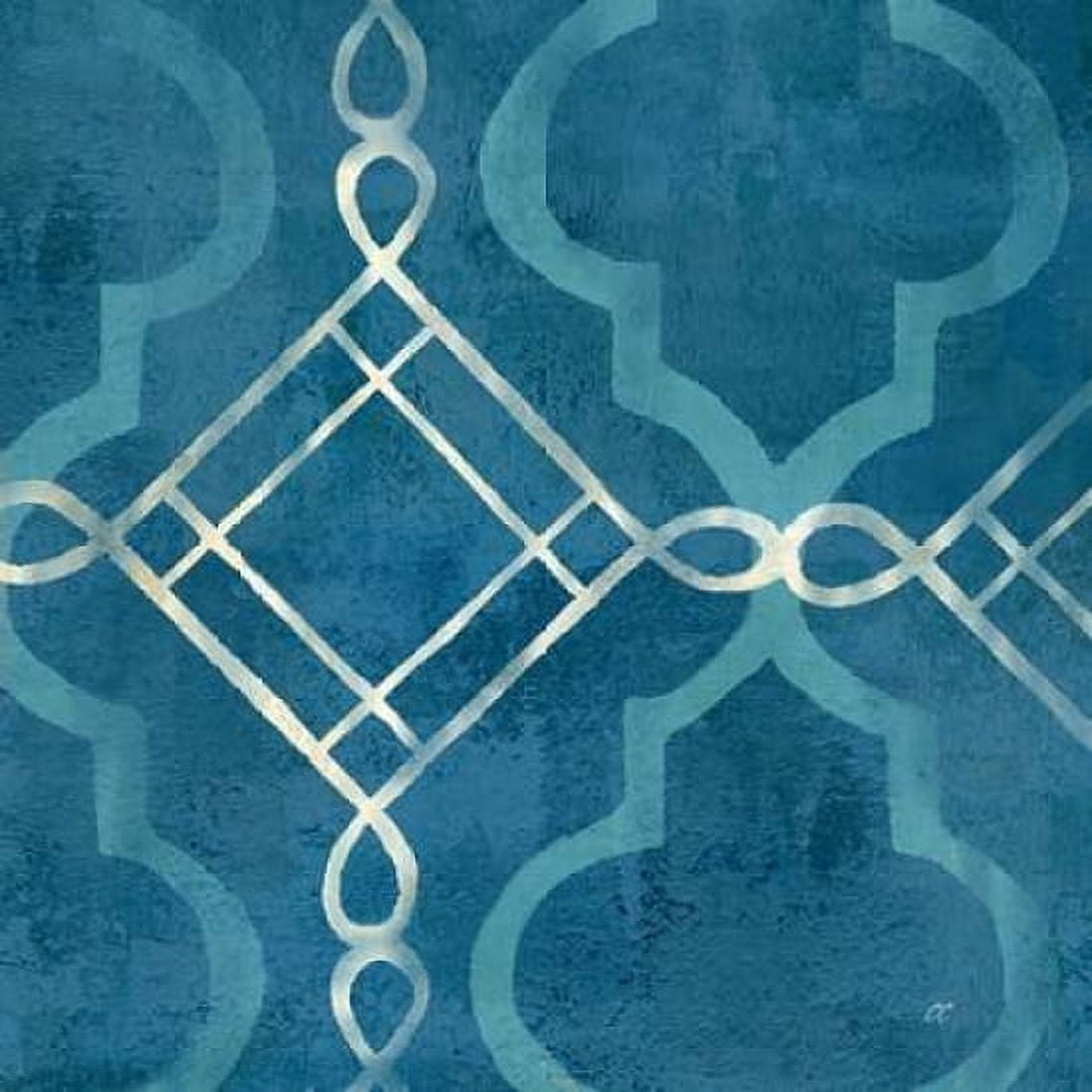 Abstract Waves Blue-Gray Tiles I Canvas Art - Cynthia Coulter (24 x 24)