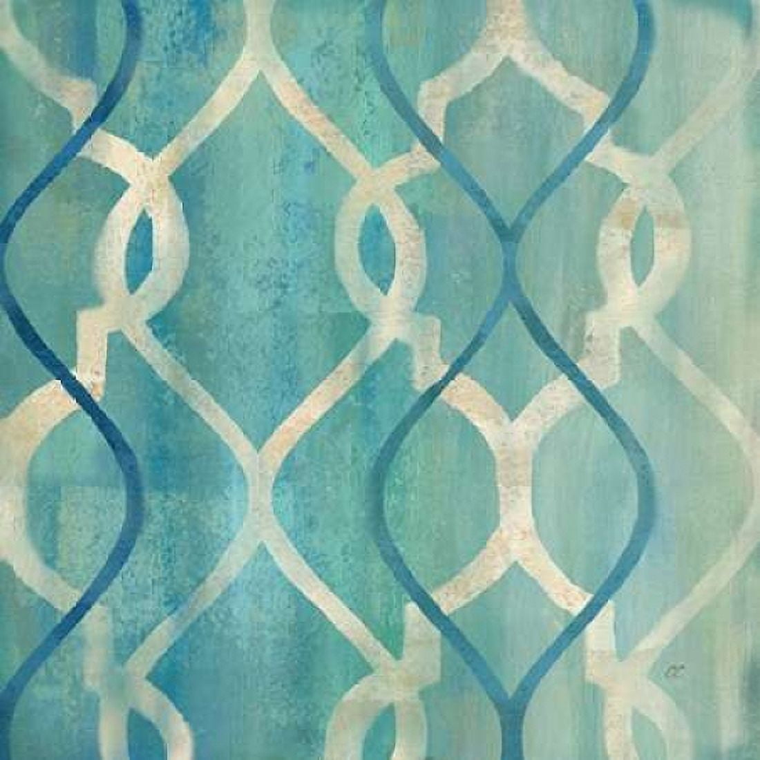 Abstract Waves Blue-Gray Tiles II Canvas Art - Cynthia Coulter (24 x 24)