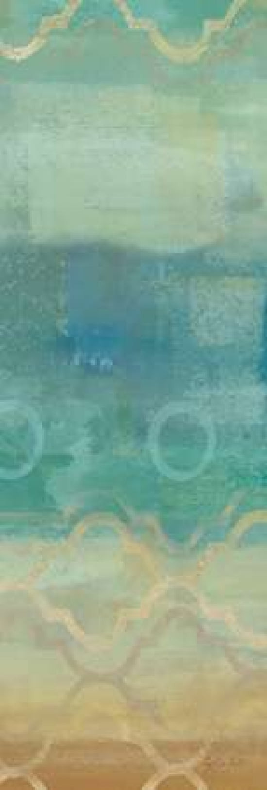 Abstract Waves Blue Panel I Canvas Art - Cynthia Coulter (12 x 36)