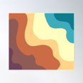 Abstract Waves Desert Color Palette Art Poster , Poster Print Only ...