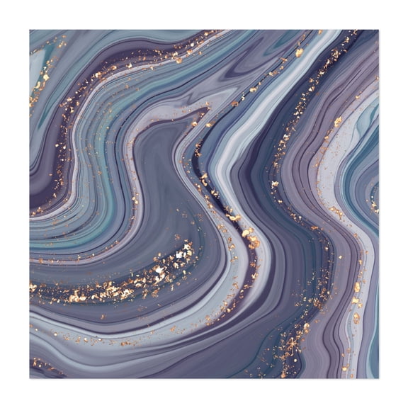 Abstract Waves - Painting Abstract Modern Art Geometric Pattern Minimalist Surrealism Psychedelic Unframed Wall Art Print 10 x 10 inches