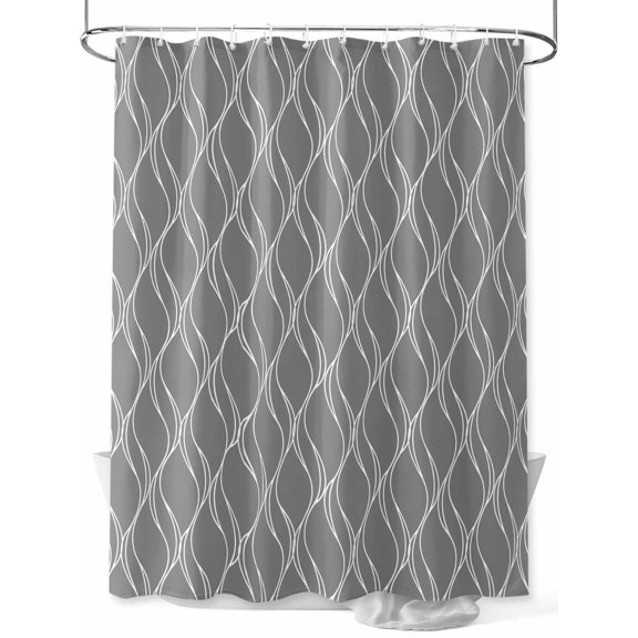 Abstract Waves Shower Curtain Set ，Waterproof Fabric Shower Curtains Modern Abstract Geometric Khaki Water Ripples Shower Curtains for Bathroom,Bathroom Decor 72"x72"