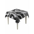 thumbnail image 1 of Abstract Waves Table Cloth, Black Grey Modern Geometric Striped Waterproof Tablecloth for Square Tables, Reusable Washable Fabric Table Cover for Restaurant Kitchen Dining Tables 60"x60", 1 of 6