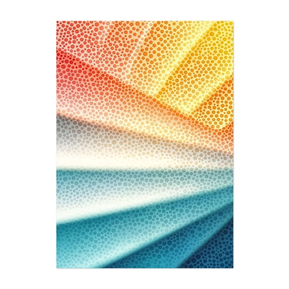 Abstract Wavy Background - Digital Art Unframed Wall Art Print 5 x 7 inches