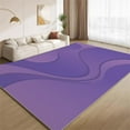 thumbnail image 1 of Abstract Wavy Stripes Rug 4x6ft Area Rugs Ombre Purple Waves Rugs Soft Non Slip Washable Non Shedding Indoor Carpet for Living Room Bedroom Home Entrance Foyer Decor, 1 of 7