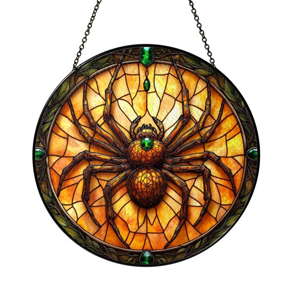 Abstract Web Decorative Window Hanging – Stained Glass Style
