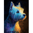 thumbnail image 1 of Abstract West Highland White Terrier Canvas Print, Pet Lover Decor for Living Room Bedroom Office, 1 of 8