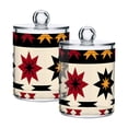 thumbnail image 1 of Abstract Western Patterns in Stripes Translucent Plastic Cans Storage Canisters with Lid Set of 2, 1 of 7