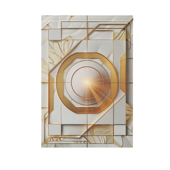 Abstract White Geometric Garden Flag 12X18 Double Sided Yard Flags for Outside Outdoor All Seasonal Decoration