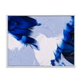 thumbnail image 1 of Abstract White and Blue Grey Waves 32 in x 24 in Framed Painting Canvas Art Print, by Designart, 1 of 5