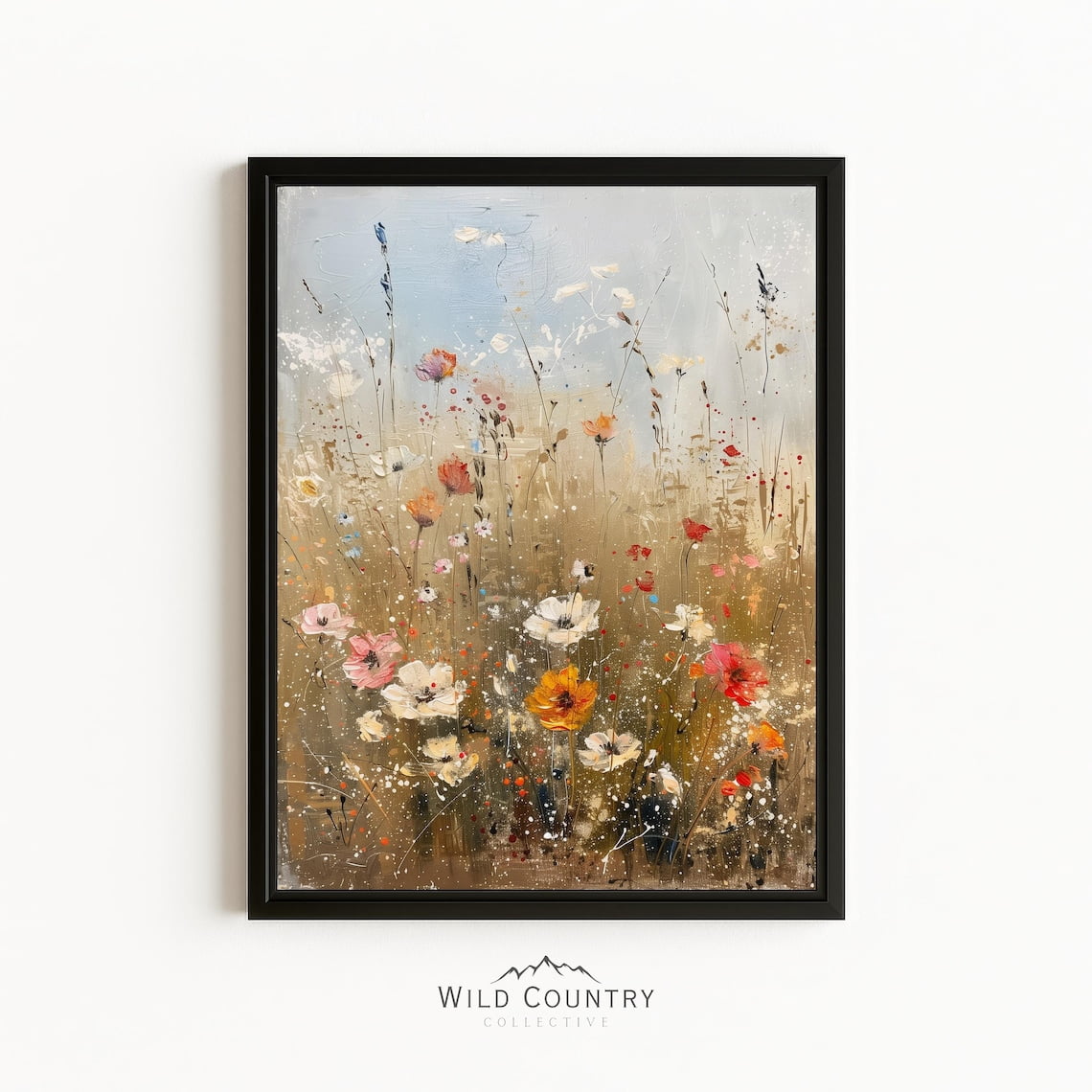Abstract Wildflower Poster, Modern Floral Wall Art - Walmart.com