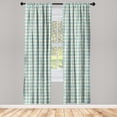 thumbnail image 1 of Abstract Window Curtains, Sketchy Design Swirling Lines in Circular Shapes Geometric Pattern, Lightweight Decor 2-Panel Set with Rod Pocket, Pair of - 28"x95", Cadet Blue and Pale Yellow, by Ambesonne, 1 of 3