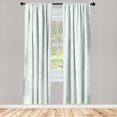 thumbnail image 1 of Abstract Window Curtains, Stripes Form Braid Shape Waves Contemporary Lines Minimal Pastel Colors, Lightweight Decor 2-Panel Set with Rod Pocket, Pair of - 28"x84", Mint Green and White, by Ambesonne, 1 of 3