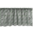 thumbnail image 1 of Abstract Window Valance, Diagonally Arranged Circles Forming Diamond Shapes Symmetric Layout, Curtain Valance for Kitchen Bedroom Decor with Rod Pocket, 54" X 18", Sage Green and White, by Ambesonne, 1 of 3