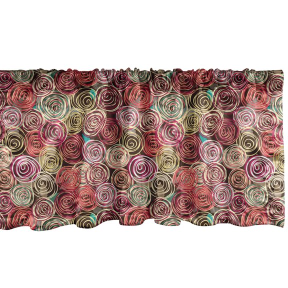Ambesonne Abstract Window Valance, Rose Flower Surreal, 42" x 12", Multicolor