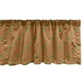 thumbnail image 1 of Ambesonne Abstract Valance Pack of 2, Japan Tile Like Lines Art, 54"X12", Pale Cinnamon and Fern Green, 1 of 4