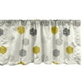 thumbnail image 1 of Ambesonne Abstract Valance Pack of 2, Minimalistic Hexagons Art, 54"X18", Ivory Dark Yellow, 1 of 4