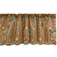 thumbnail image 1 of Ambesonne Abstract Valance Pack of 2, Eyeball Look Circle Motif, 54"X12", Amber Seafoam, 1 of 2