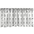 thumbnail image 1 of Ambesonne Abstract Valance Pack of 2, Vertical Pointer Shapes, 54"X18", White and Charcoal Grey, 1 of 2