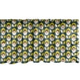 thumbnail image 1 of Ambesonne Abstract Valance Pack of 2, Retro Design Silhouettes, 54"X12", Mustard Blush Dark Teal, 1 of 3