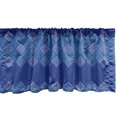 thumbnail image 1 of Ambesonne Abstract Valance Pack of 2, Diagonal Squares Motif, 54"X12", Violet Blue and White, 1 of 4