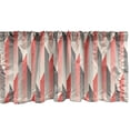 thumbnail image 1 of Ambesonne Abstract Valance Pack of 2, Vertical Stripes, 54"X18", Dark Coral Ivory, 1 of 4