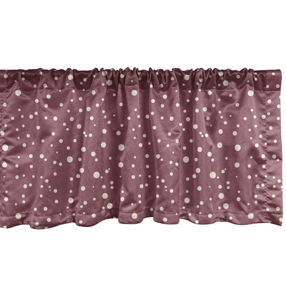 Ambesonne Abstract Valance Pack of 2, Chaotically Arranged Dots, 54"X12", Mauve Taupe Champagne