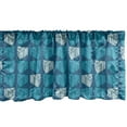 thumbnail image 1 of Ambesonne Abstract Valance Pack of 2, Graphic Triangular Layout, 54"X18", Turquoise Blue, 1 of 3