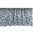 thumbnail image 1 of Abstract Window Valance, Retro Bicolored Designed Grunge Blossom Illustration on Plain Background, Curtain Valance for Kitchen Bedroom with Rod Pocket, 54" X 18", Night Blue and White, by Ambesonne, 1 of 2