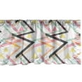 thumbnail image 1 of Abstract Window Valance, Rhythmic Lines Grid Triangles Postmodern Memphis Style Print on Plain Background, Curtain Valance for Kitchen Bedroom with Rod Pocket, 54" X 18", Multicolor, by Ambesonne, 1 of 1