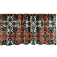 thumbnail image 1 of Abstract Window Valance, Shapes Swirls Inspired by Eastern Feels, Curtain Valance for Kitchen Bedroom Decor with Rod Pocket, 54" X 18", Dark Teal Vermilion, by Ambesonne, 1 of 3